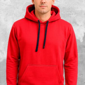 Hoodie Básico para Hombre<span> - </span>Rojo, S