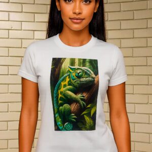 Camiseta Estampada Camaleón para Mujer