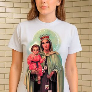 Camiseta Estampada Virgen del Carmen para Mujer