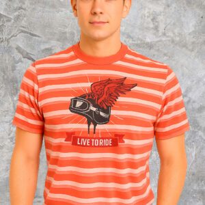 Camiseta Estampada Casco para Hombre