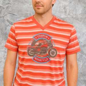 Camiseta Estampada Moto para Hombre