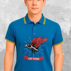 Polo para Hombre Diseño Live to Ride