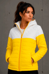 Chaqueta para mujer blanca y amarilla talla M JG Studio