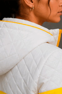 Chaqueta para mujer blanca y amarilla talla M JG Studio