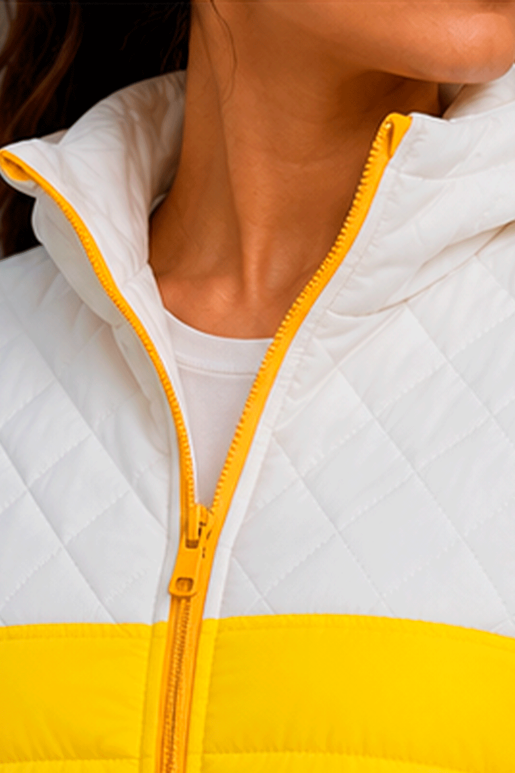 Chaqueta para mujer blanca y amarilla talla M JG Studio