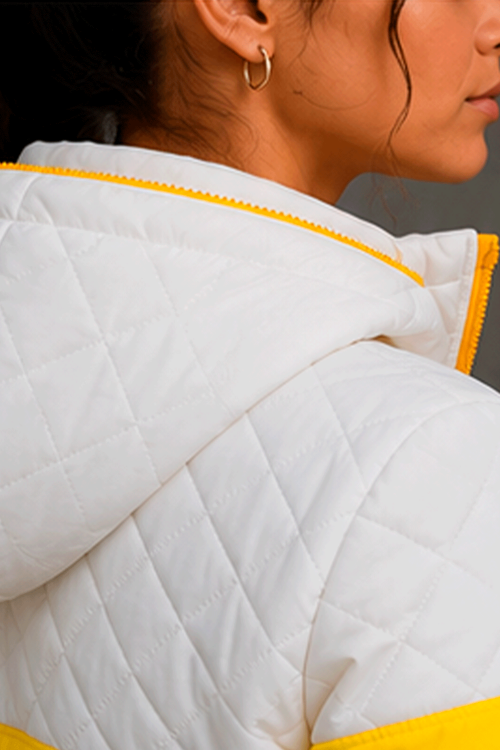 Chaqueta para mujer blanca y amarilla talla M JG Studio